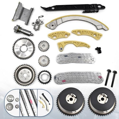 2.4 Camshaft kit with VVT Valve, Water Pump, Head Gasket Set, VCT Selenoid Actuator Gear for Chevy Equinox GMC Terrain Buick Lacrosse 2011-2017 LAF LUK LEA 12656486 12604896 12634207 - color: GM2.4 Complete Kit