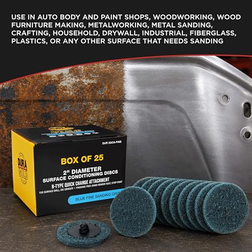 Dura-Gold 2" Diameter Surface Conditioning Discs Blue Fine Sanding Grit - style: Fine