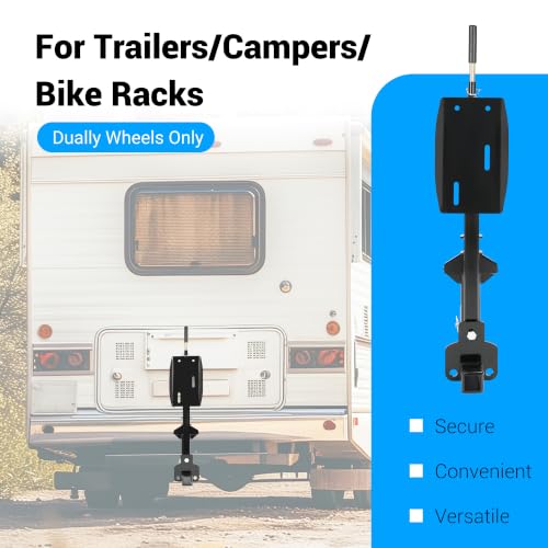 Kojem RV Spare Tire Carrier for 16" 16.5" 19.5" 22.5" and 24" RV Motorhomes 2" Drop Dually Wheels