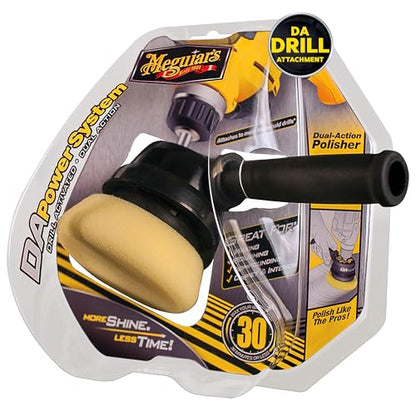 Meguiar's G3500 Dual Action Power System Tool, Boost Your Auto Care Arsenal with This Car Detailing Tool, Apply Product and Remove Imperfections, Conveniently Attaches to Most Standard Drills