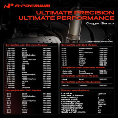 A-Premium O2 Oxygen Sensor Compatible with Chevrolet, GMC, Buick