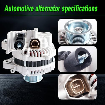 80A Alternator Compatible with 2006-2011 Civic 1.8L L4 - size: 2006-2011 Civic 1.8L