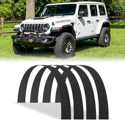 DREAMOTOR Fender Flares 6" Universal Fender Flares Black Flexible PP Material 4 PCS Wide Body Kit Wheel Arches for Cars, SUVs, Trucks & Off-Road Vehicles Compatible with Jeep Wrangler JK TJ Ford F-150 - style: Style 2
