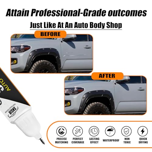 Car Touch up Paint(1D6 Silver Sky Metallic) Compatible with Toyota, Car Paint Pen Scratch Repair Two-In-One Touch Up Paint, Premium Car Scratch Remover for Deep Scratches - color: Silver Sky Metallic(1D6) for 2025 RAV4/2025 RAV4 Hybrid/2025 RAV4 Plug-in H