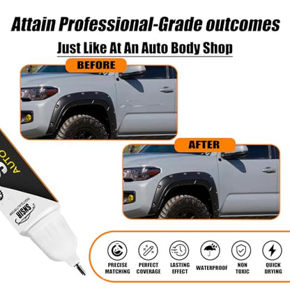 Car Touch up Paint(1D6 Silver Sky Metallic) Compatible with Toyota, Car Paint Pen Scratch Repair Two-In-One Touch Up Paint, Premium Car Scratch Remover for Deep Scratches - color: Silver Sky Metallic(1D6) for 2025 RAV4/2025 RAV4 Hybrid/2025 RAV4 Plug-in H