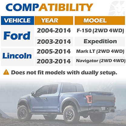 dynofit 2inch 6x135 Wheel Spacers for 2004-2014 Ford F150, 87.1mm HubCentric, M14x2.0 Thread Tire Spacers for 2003-2014 Expedition/Lincoln Navigator, 2005-2014 Lincoln Mark LT, 4Piece - size: 2 Inch (2004-2014 F150)