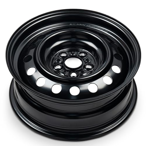 Wheel 15x6 in Steel Rim 5 Lug 100mm 33mm Offset 54.1mm CB| Powder-Coated Black finish Fits 2009-2020 Toyota Corolla | New OEM Replacement - 4261102880 - size: 15x6 inch - Black
