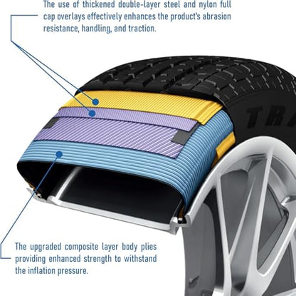 Set of 4 Travelstar Ecopath ST ST235/85R16 12 Ply 128M Trailer Tire - size: ST235/85R16 12PR