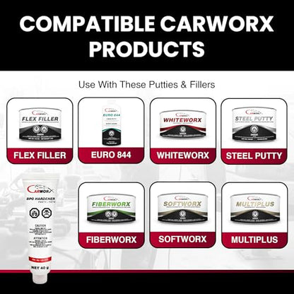BPO Hardener, Body Filler Hardener - Pink Cream Catalyst for Flex Filler, Plastic Body Filler, Automotive Refinishing, 40 g