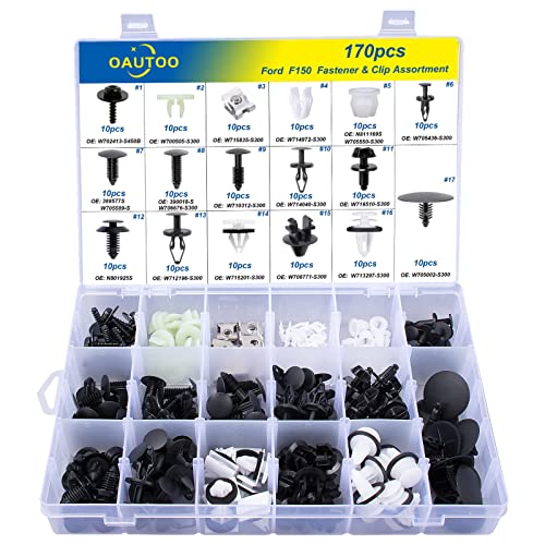 170pcs for Ford F150 Body Interior and Exterior Retainer Fastener Clip Assortment