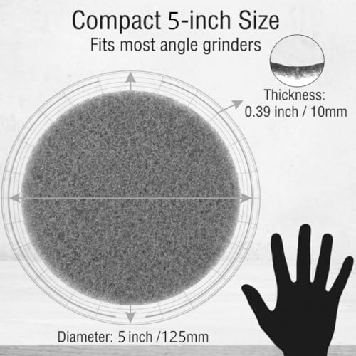 20 Pcs 5" Drill Brush Scrubber Scouring Pads (800#) - style: Grey - 800#