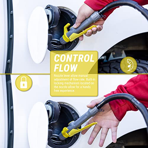 TERA PUMP Fuel Transfer Pump w/Quick Flow Control Nozzle - style: 10 ft Pump (3 Pwr Options)