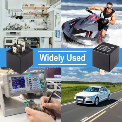 4 PCS Relays, 5 Pin Relay, 40A Waterproof Car Relays, 12V Relay Switch
