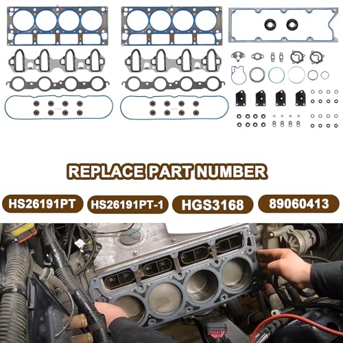 HS 26191 PT-1 Engine Cylinder Head Gasket Set for Buick Rainier,Chevrolet GMC 4.8L 5.3L V8 Engines,Intake Manifold Gaskets Superior Seal