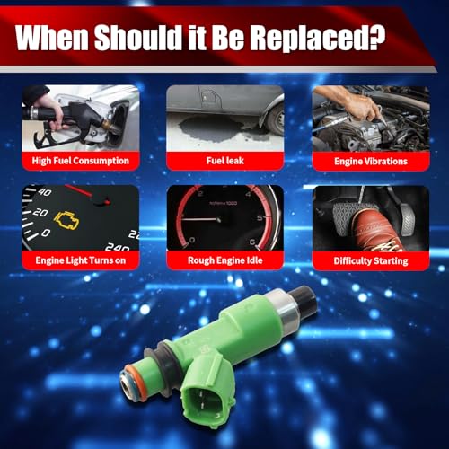 Set of 6 Fuel Injectors 16611AA740 FJ1079 Replacement - size: FJ1079