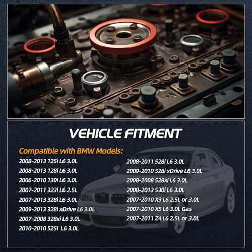 N52 Valve Cover Gasket - BMW Engine Valve Cover Kit with Gasket & Bolts - Compatible with 2006-2013 125i/128i/328i/530i/X3/X5/Z4 2.5L-3.0L OE# 11127552281 11127559311 - color: N52 BMW Engine Valve Cover