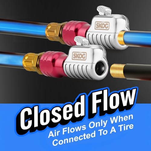 Chuck Mates Platinum 1/4" NPT Locking Quick-Connect Air Chuck, Closed-Flow - size: 1 Pack, style: For Shop Air Hoses (NPT Closed)