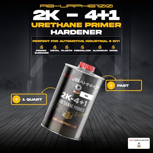 AB-URPH6100 2K 4:1 Urethane Primer Fast Hardener – Quick Drying, High Adhesion, Professional Auto Body & Industrial Coating Catalyst – 1 Quart (32 Fl Oz) - color: Fast Hardener