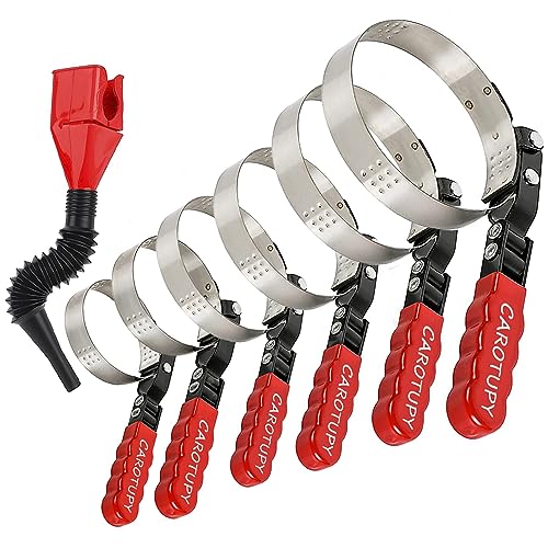 Oil Filter Wrench Set with Small Oil Funnel for Oil Change, 7 Pcs