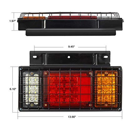 LIMICAR 40 LED Trailer Tail Lights with Iron Guard, 2 Pack