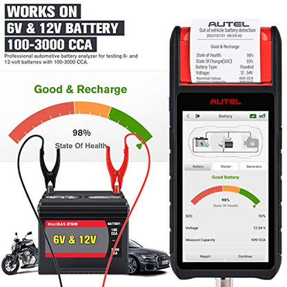 Autel MaxiBAS BT608 (E) Car Battery Tester with All Systems Diagnostics