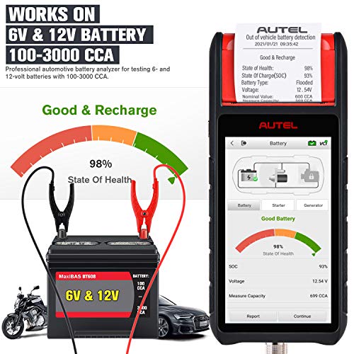 Autel MaxiBAS BT608 (E) Car Battery Tester with All Systems Diagnostics