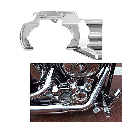 TCT-MOTORPARTS Chrome Engine Transmission Interface Cover Fits for Harley Softail 2007-2017 - color: Chrome