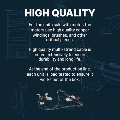 Garage-Pro Front Window Regulator Compatible with Mitsubishi Outlander 2003-2006 RH Power with Motor