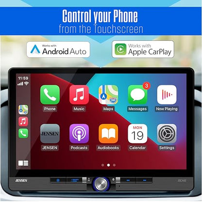 Jensen J5CA12 11.6" Wireless CarPlay Android Auto Maestro Ready, SiriusXM - style: J5CA12