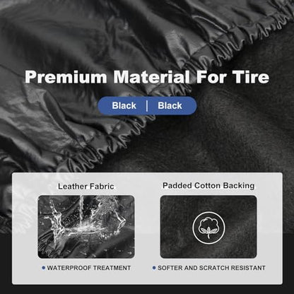 Explore Land Spare Tire Cover Fit Tire Diameters 20-21.75 inch, Black - color: Black, size: Fits Tire Diameters 20''-21.75"