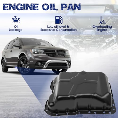 264-361 Engine Oil Pan, Fit for Chrysler 200 Cirrus Sebring, Dodge Avenger Journey Caliber, Jeep Compass Patriot, L4 2.0L 2.4L - size: 04884665AE
