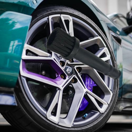 2 Pcs Wheel Lug Nut Cleaning Brush, Car Detailing Brushes Black