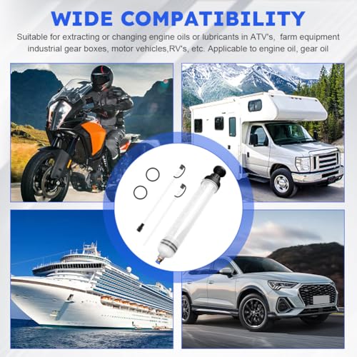 Kakalote 500CC Fluid Extractor, Automotive Fluid Extractor Pump Manual Fuel Suction & Filler, Fluid Oil Change Evacuator, Car Vacuum Fuel Transfer Oil Extractor Pump for Fluid Extraction