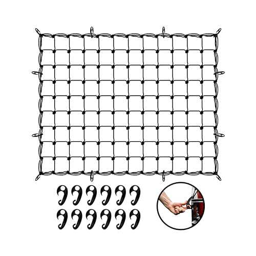 Mockins 50"x36" Large Cargo Net for Pickup Truck Bed, Roof Rack or Trailer - size: 50" x 36"