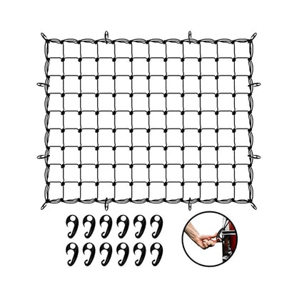Mockins 50"x36" Large Cargo Net for Pickup Truck Bed, Roof Rack or Trailer - size: 50" x 36"