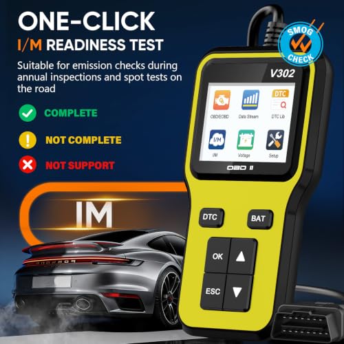 Professional OBD2 Scanner, Enhanced Check Engine Code Reader - color: Yellow