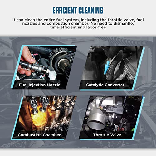 Fuel Injector Cleaner Tool Kit 1000ML 150PSI Disassembly-Free Fuel Injection System Cleaner Pressure Adjustment Fuel Injector Cleaning Machine with 20PC Adapter for Gasoline Car Throttle/Intake System