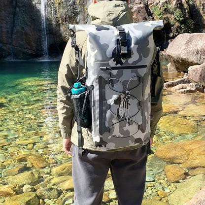 50L Waterproof Motorcycle Saddlebags and 35L Waterproof Backpack for Men and Women - Heavy Duty Roll-Top Floating Dry Bag Backpack for Kayaking, Boating