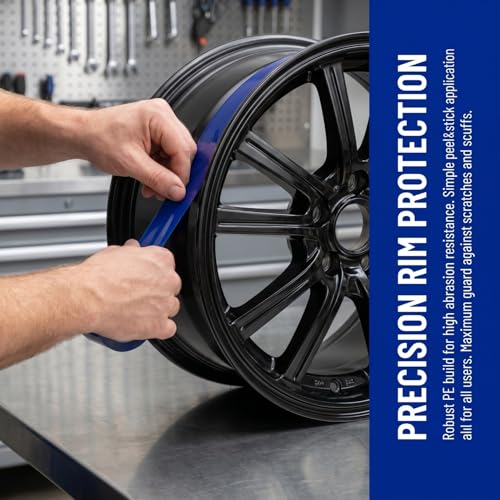 ABOOFAN Rim Protection Tape for Car Wheels, 30mm x 2M Hub Wheel Protection Film Roll, Strong Adhesive Auto Accessories