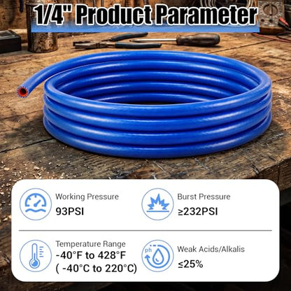 Outus 1/4" Id, 10ft Silicone Heater Hose,Coolant Radiator Hose, Blue, 1 - color: Blue, size: 1/4" ID, 10ft