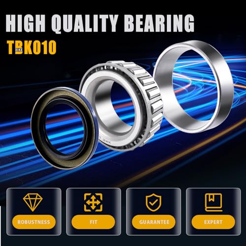 XiKe Trailer Bearings 25580/25520 & 02475/02420 for 8,000 lb Axles, 2 Sets - size: 25580/20 ＆ 02475/20 + Seal ID 2.125'' ＆ 2.250'', style: Pack 2 Set