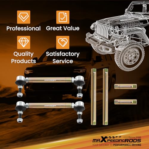 maXpeedingrods Front Adjustable Sway Bar End Links for BMW 3 Series E36 E46 M3 E90 E91 E92 E93, Heavy Duty Steel Sway Bar Link Suspension Kit