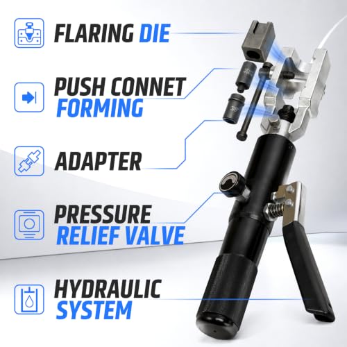 Hydraulic Brake Line Flaring Tool, 45° Double & Bubble Flare Tool Kit