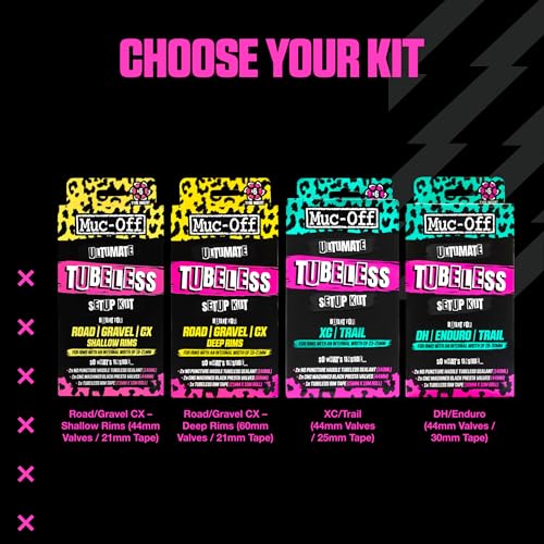 Muc-Off Ultimate Tubeless Setup Kit, DH/Trail/Enduro, 30mm Tape, 44mm Valve - style: Dh/Enduro