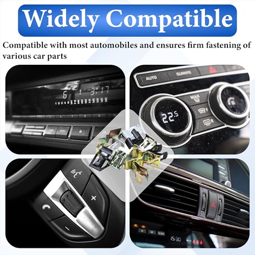 240 PCS 12 Sizes Auto Car U-Clips, Metal Trim Clips, Trim Moulding Clip Kit