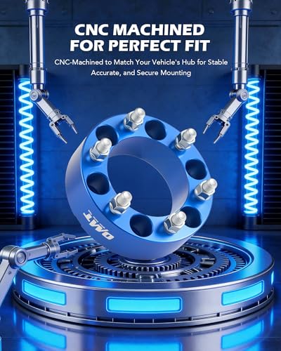 OMT 6x5.5 Wheel Spacers with 108mm Center Hub Bore, Set of 4 - color: Blue, size: 6x5.5"