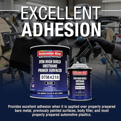 1.25 Quart 2K High Build Primer Automotive Paint Kit - 1 Qt. Black - color: Black, size: 64 Fl Oz (Pack of 1)