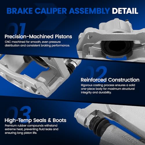 Front Brake Caliper Assembly for Dodge Grand Caravan Nitro 2007-2010 - size: Front [18B5044 & 18B5045]
