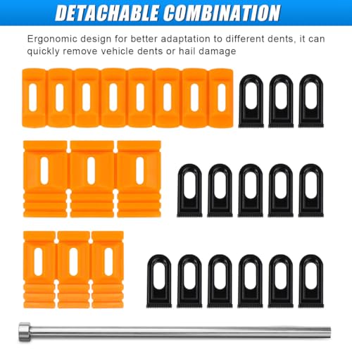 4Pcs Car Dent Repair Tools, Paintless Dent Repair Removal Tool, Heavy Duty Dent Puller Kit, Powerful Car Body Repair Tool, Glue Tabs Dent Remover Tool for Car Dent Repair (Yellow) - color: Yellow