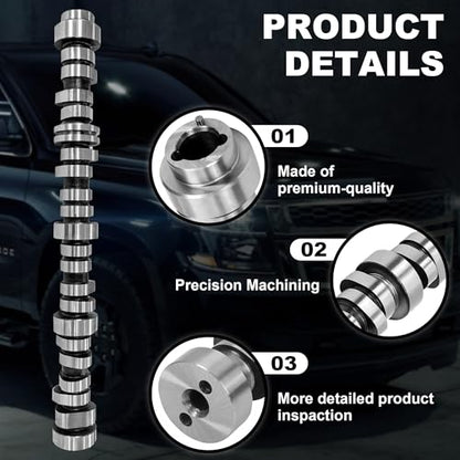Partsflow Engine Camshaft 5.3L V8 VIN: F R C, Silver Steel - color: 12619823